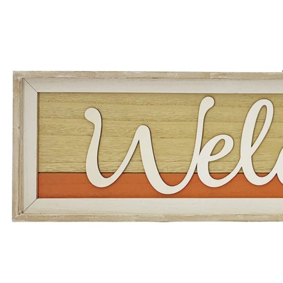 30" Laser Cut Painted Wooden Framed Welcome Indoor Sign, Home Decor, Gift, New - Picture 3 of 4